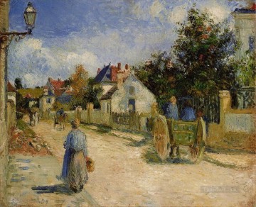 una calle en pontoise 1879 Camille Pissarro Pinturas al óleo
